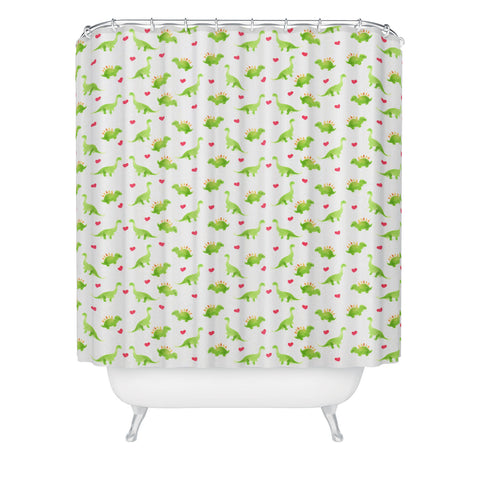Wonder Forest Dinosaur Love Shower Curtain