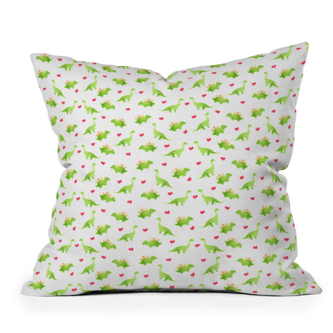 Wonder Forest Dinosaur Love Throw Pillow