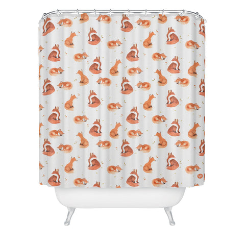 Wonder Forest Fancy Foxes Shower Curtain