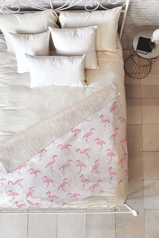 Wonder Forest Fantastic Flamingos Fleece Throw Blanket