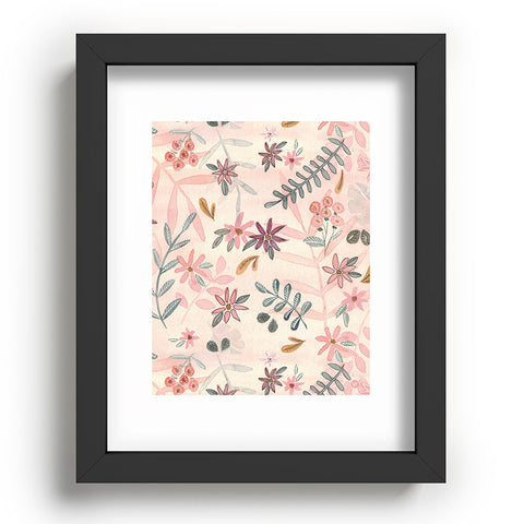 Wonder Forest Feminine Floral Recessed Framing Rectangle