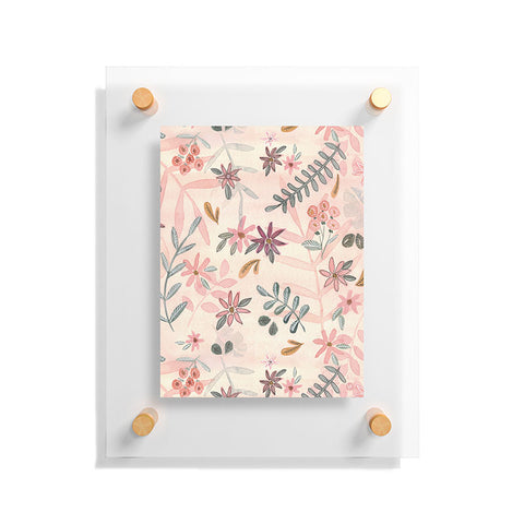 Wonder Forest Feminine Floral Floating Acrylic Print