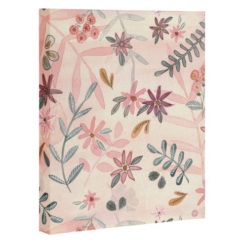 Wonder Forest Feminine Floral Art Canvas