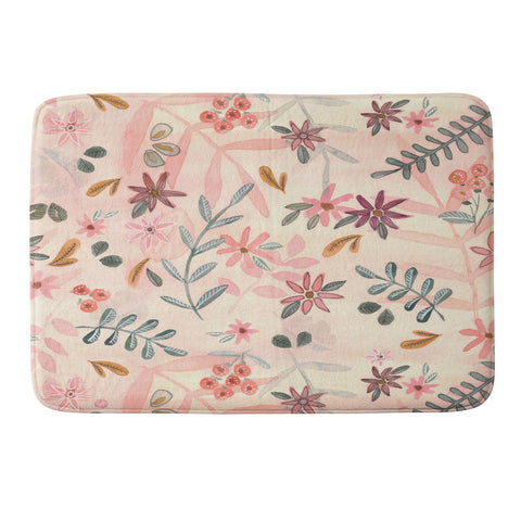 Wonder Forest Feminine Floral Memory Foam Bath Mat
