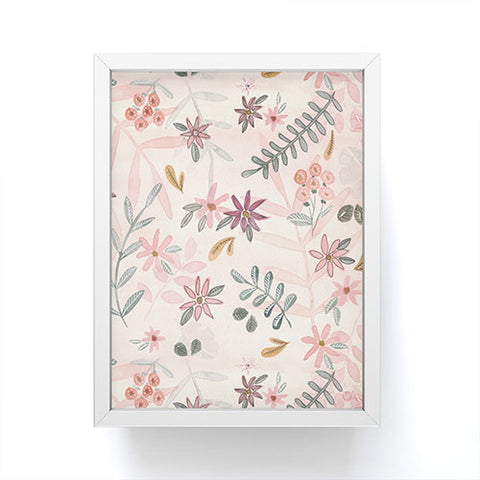 Wonder Forest Feminine Floral Framed Mini Art Print