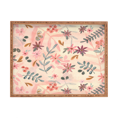 Wonder Forest Feminine Floral Rectangular Tray