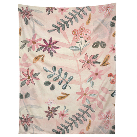 Wonder Forest Feminine Floral Tapestry