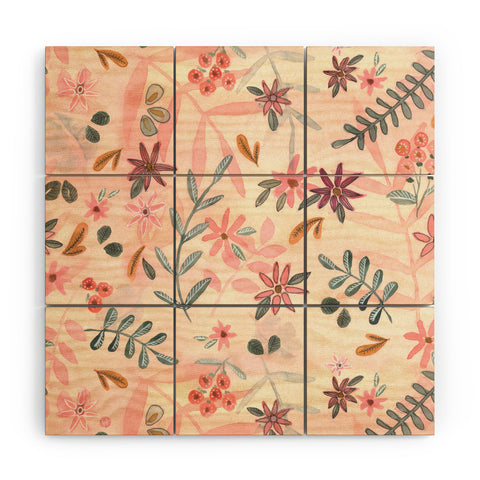 Wonder Forest Feminine Floral Wood Wall Mural