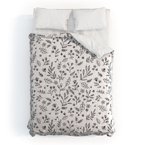 Wonder Forest Floral Sketches Comforter