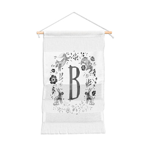 Wonder Forest Folky Forest Monogram Letter B Wall Hanging Portrait