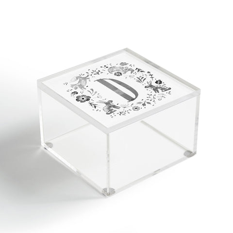 Wonder Forest Folky Forest Monogram Letter D Acrylic Box