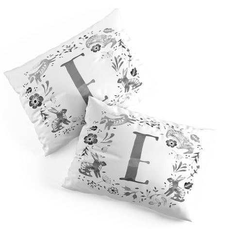 Wonder Forest Folky Forest Monogram Letter E Pillow Shams