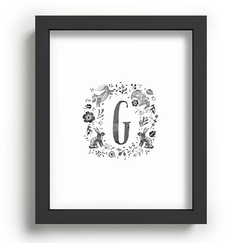 Wonder Forest Folky Forest Monogram Letter G Recessed Framing Rectangle