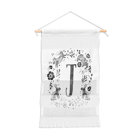Wonder Forest Folky Forest Monogram Letter J Wall Hanging Portrait