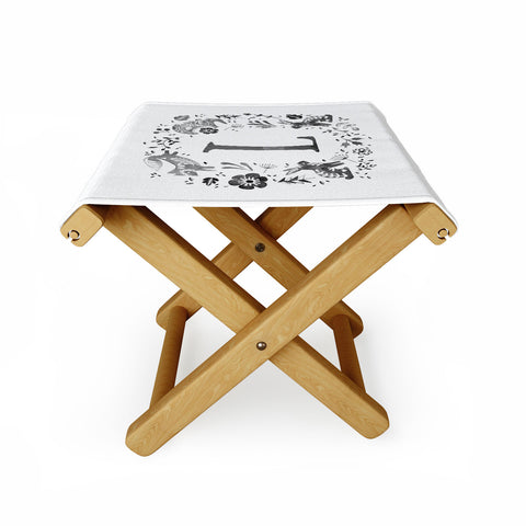 Wonder Forest Folky Forest Monogram Letter L Folding Stool