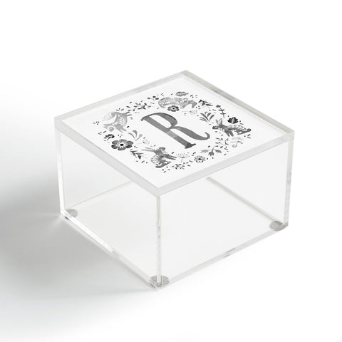 Wonder Forest Folky Forest Monogram Letter R Acrylic Box