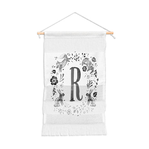 Wonder Forest Folky Forest Monogram Letter R Wall Hanging Portrait