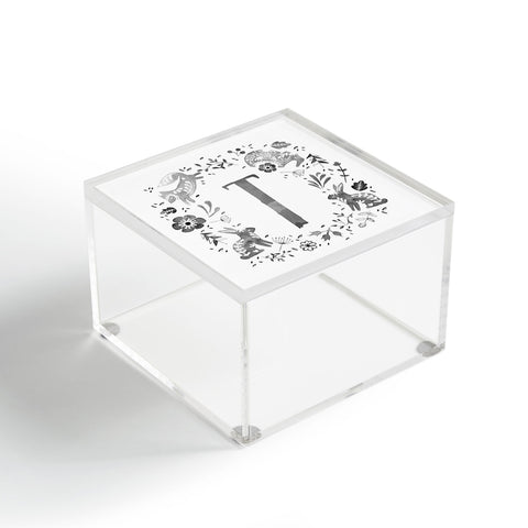 Wonder Forest Folky Forest Monogram Letter T Acrylic Box