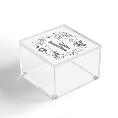 Wonder Forest Folky Forest Monogram Letter W Acrylic Box