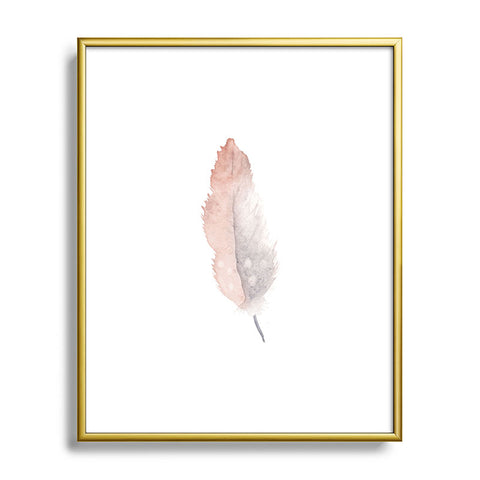 Wonder Forest Freedom Feather Metal Framed Art Print