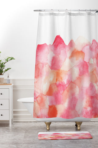 Wonder Forest Geo Gemstone Shower Curtain And Mat