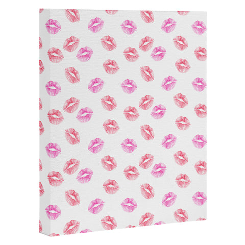 Wonder Forest Kiss Kiss Lips Art Canvas