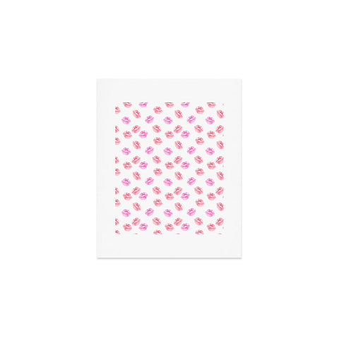 Wonder Forest Kiss Kiss Lips Art Print