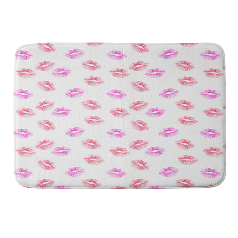 Wonder Forest Kiss Kiss Lips Memory Foam Bath Mat