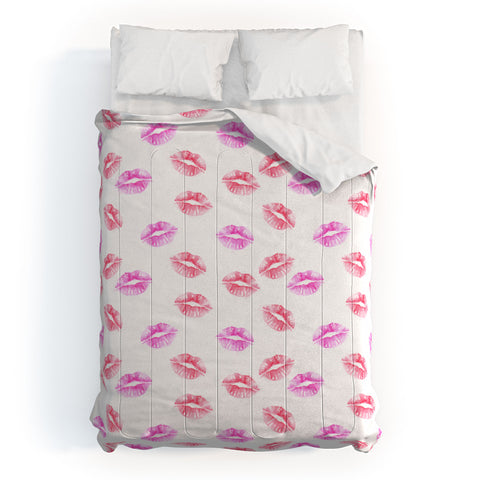 Wonder Forest Kiss Kiss Lips Comforter