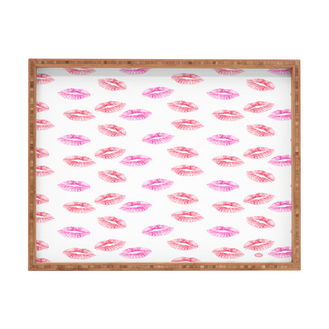 Wonder Forest Kiss Kiss Lips Rectangular Tray