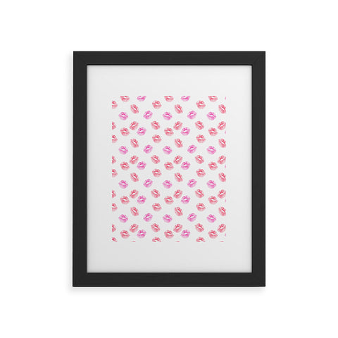 Wonder Forest Kiss Kiss Lips Framed Art Print