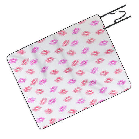Wonder Forest Kiss Kiss Lips Picnic Blanket
