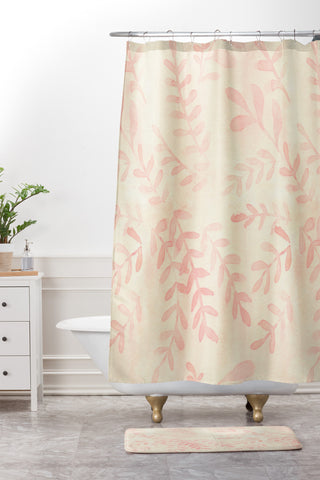 Wonder Forest Lovely Laurel Shower Curtain And Mat