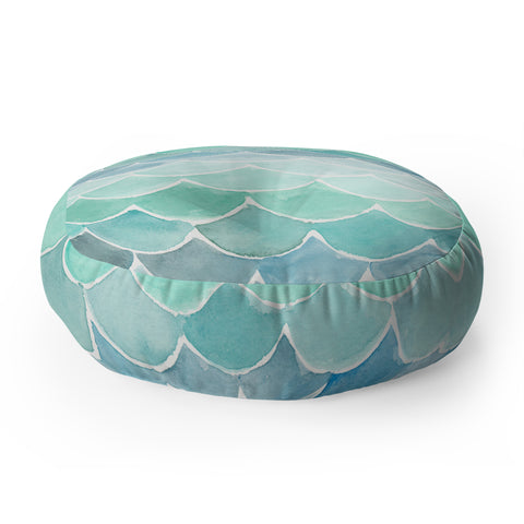 Wonder Forest Mermaid Scales Floor Pillow Round