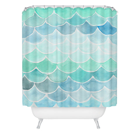Wonder Forest Mermaid Scales Shower Curtain