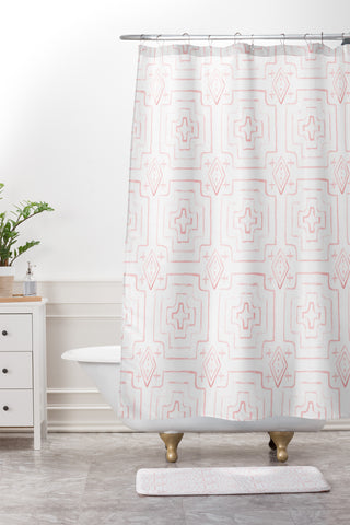 Wonder Forest Moroccan Mood Rose Shower Curtain And Mat