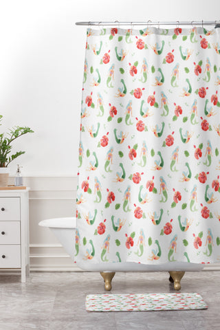 Wonder Forest Mystical Mermaids Shower Curtain And Mat