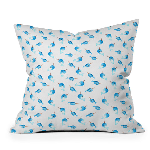 Wonder Forest Nutty Narwhals Throw Pillow