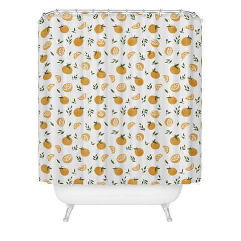 Wonder Forest OhLaLa Oranges Shower Curtain