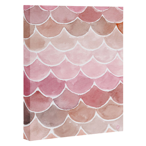 Wonder Forest Pink Mermaid Scales Art Canvas