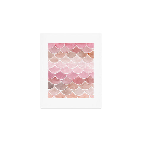 Wonder Forest Pink Mermaid Scales Art Print