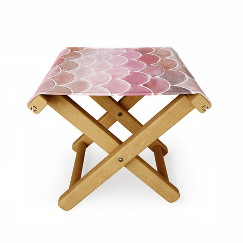 Wonder Forest Pink Mermaid Scales Folding Stool