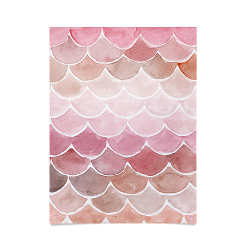 Wonder Forest Pink Mermaid Scales Poster