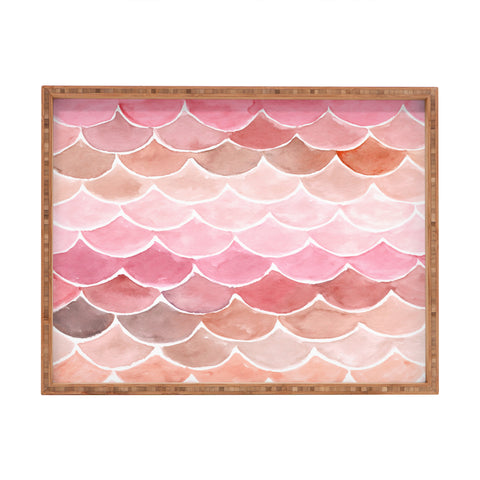Wonder Forest Pink Mermaid Scales Rectangular Tray