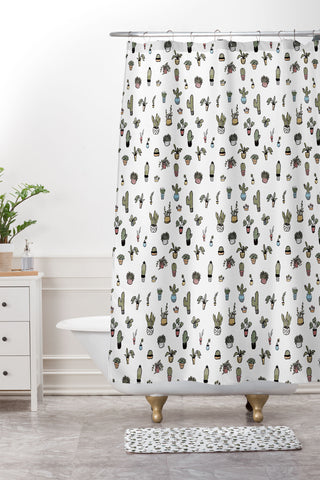 Wonder Forest Plant Lady Shower Curtain And Mat