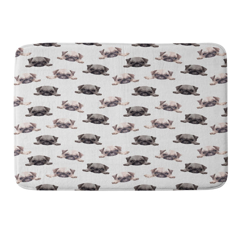 Wonder Forest Pouty Pugs Memory Foam Bath Mat