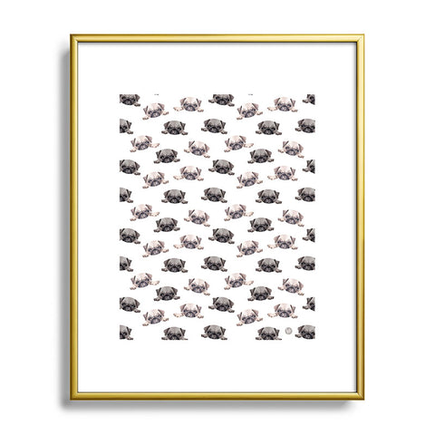 Wonder Forest Pouty Pugs Metal Framed Art Print