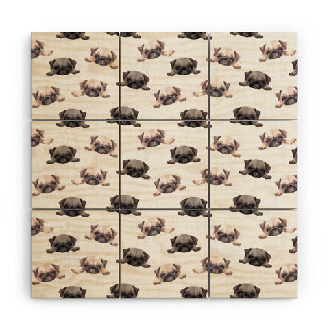 Wonder Forest Pouty Pugs Wood Wall Mural