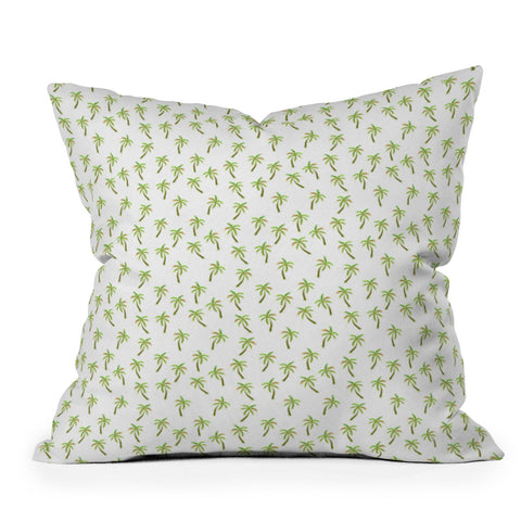 Wonder Forest Pretty Palm Trees Throw Pillow