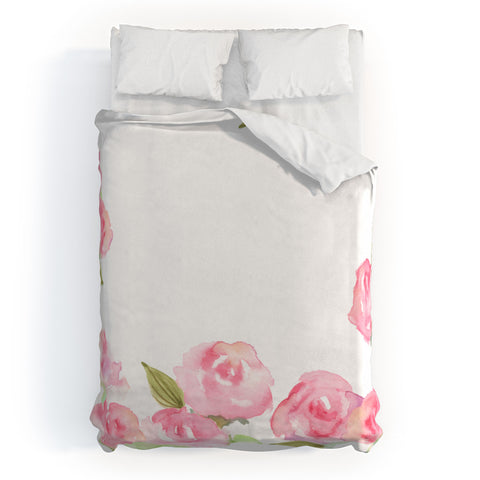 Wonder Forest Raining Roses Duvet Cover
